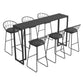 Stone Bar Dining Table Industrial Rectangle Bar Table with Black Base Clearhalo 'Bar Furniture' 'Bar Tables' 'bar_tables' 'furn' 'furn_bar_tables' 'Furniture' 'furniture_bar_tables' 'Kitchen & Dining Furniture' 1200x1200_a37a8fbb-aaf9-4844-868e-59f9db6afe35