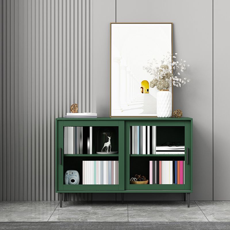 Scandinavian Standard Bookcase Engineered Wood Green Bookshelf with Cabinets Clearhalo 'Bookcases' 'furn' 'furn_bookcases' 'Furniture' 'Office Furniture' 1200x1200_a37acae0-0c4f-4d94-976d-46c67d0dbc15