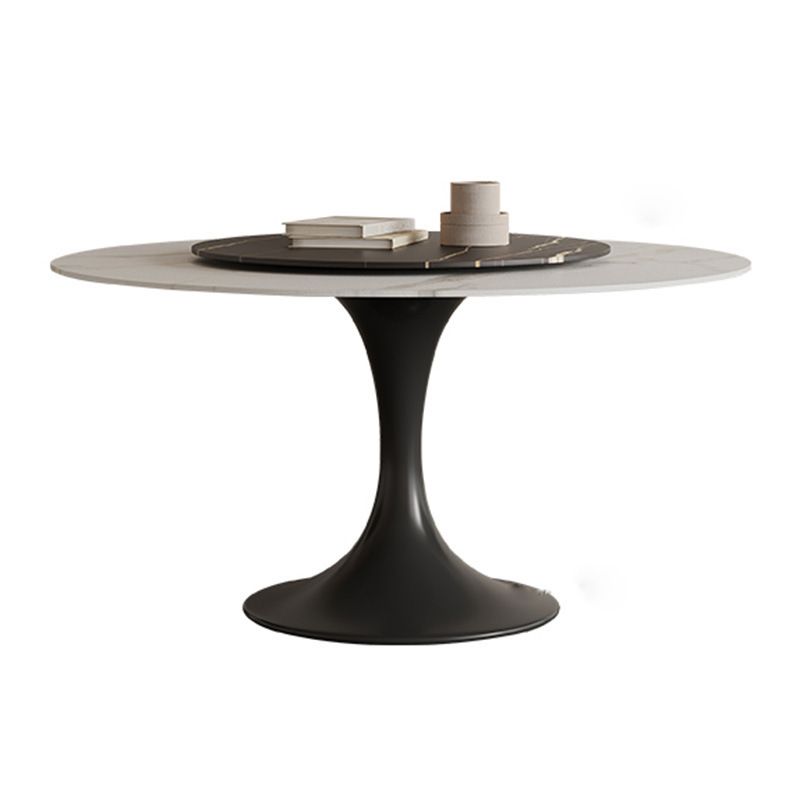 Stone Contemporary Round Dining Table Matte Finish Tulip Table for Home Clearhalo ' dining_table' 'Dining Tables & Seating' 'Dining Tables' 'furn' 'furn_dining_table' 'Furniture' 'furniture_dining_table' 'Kitchen & Dining Furniture' 'kitchen&dining_furn' 'kitchen' 'kitchen_dining_table' 1200x1200_a37b1cc0-83d7-4858-98f7-fc913154b381