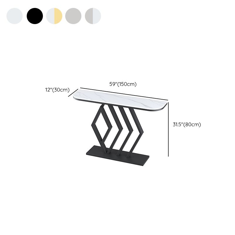 Mesa de consola de piedra contemporánea Mesa de sofá de consola de hierro para Hall