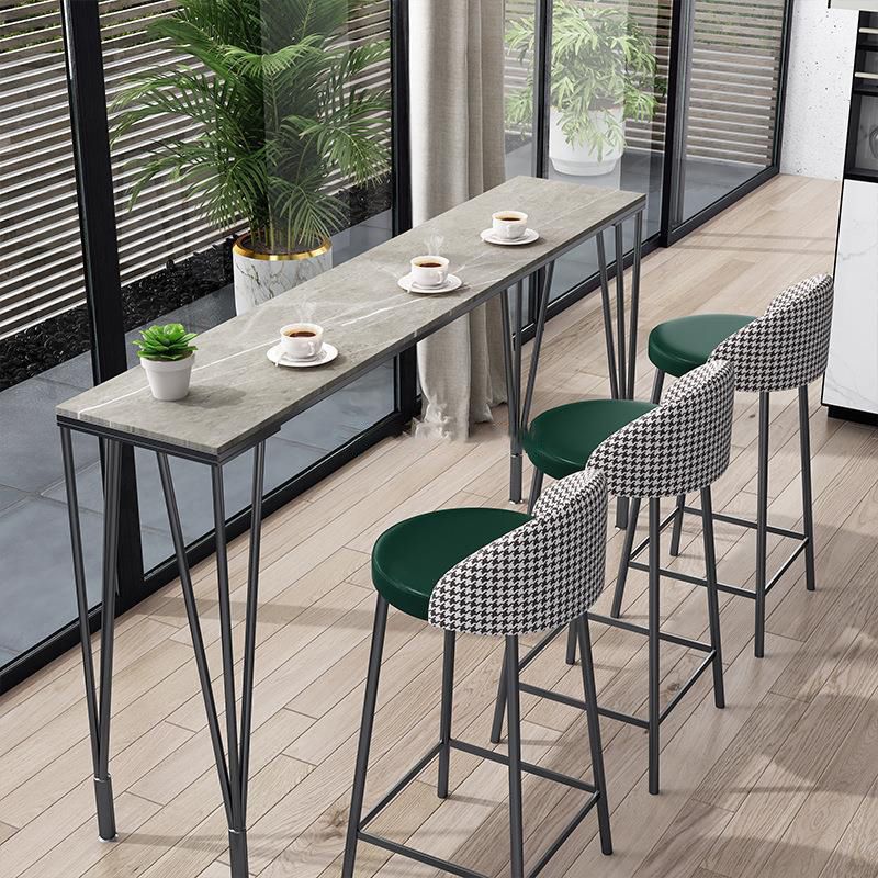 Tavolo da altezza della barra industriale tavolo da pub top con 4 gambe metalliche