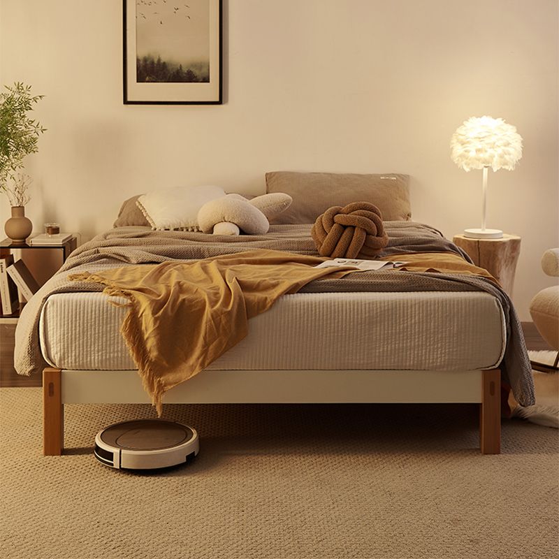 11,02 "High Oak Standard -Bett mit kundenspezifischen goldenen Beinen braunen Bett ohne Kopfteil