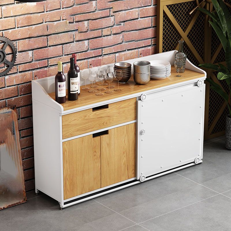 36'' Height Sideboard Table Glam Style Wood Top Cupboard for Living Room Clearhalo 'buffet_sideboard' 'Buffets & Sideboards' 'furn' 'furn_buffet_sideboard' 'Furniture' 'furniture_buffet_sideboard' 'Kitchen & Dining Furniture' 1200x1200_a37e0ac1-38fd-4eb4-a060-e17327bc4635