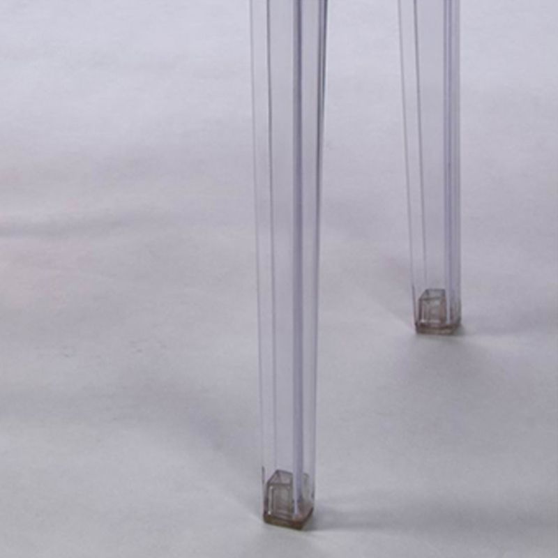 Nordic Open Back Side Chair Plastic Indoor Armless Chair for Dining Room Bedroom