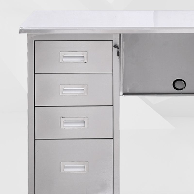 Acero de escritura de escritura de oficina en forma rectangular con cajones 2/3/5