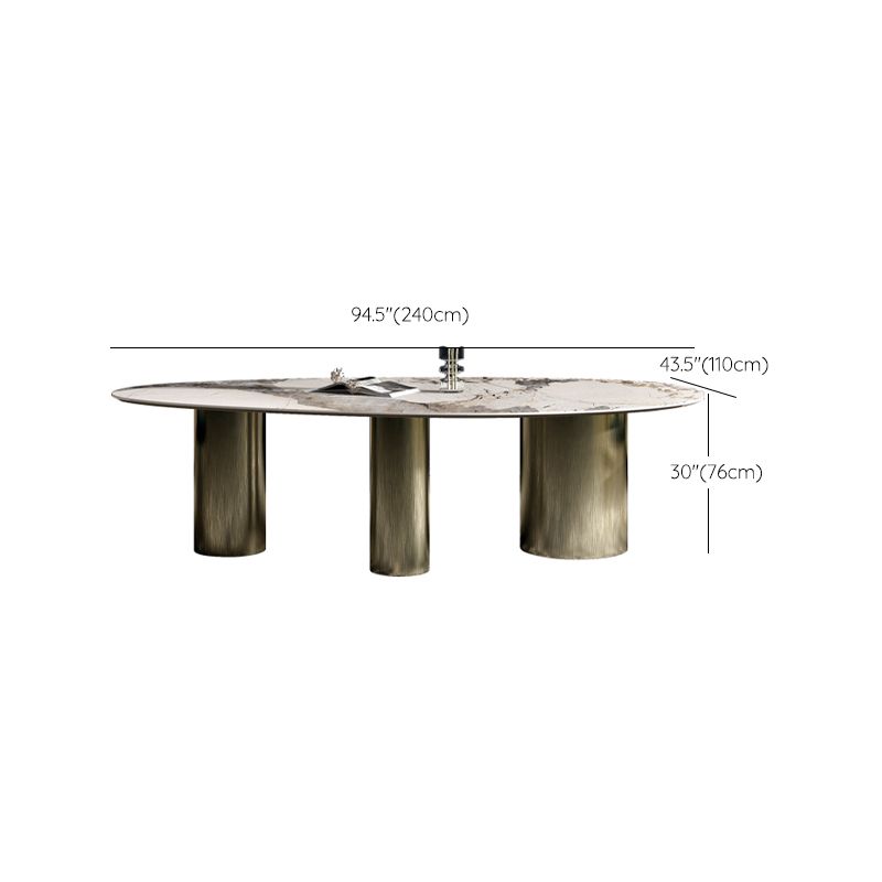 Simplicity Fixed Dining Room Table Sintered Stone Home Fixed Desk Clearhalo 'Dining Tables & Seating' 'Dining Tables' 'dining_table' 'furn' 'furn_dining_table' 'Furniture' 'Kitchen & Dining Furniture' 1200x1200_a37f7761-3259-493d-b940-7cd2638c6180