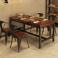 Industrial Rectangle Dining Room Table Pine Solid Wood Table with Black Trestle Base for Home Use Clearhalo ' dining_table' 'Dining Tables & Seating' 'Dining Tables' 'furn' 'furn_dining_table' 'Furniture' 'furniture_dining_table' 'Kitchen & Dining Furniture' 'kitchen&dining_furn' 'kitchen' 'kitchen_dining_table' 1200x1200_a37fb782-c20d-4277-b528-04e528ac226d