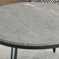 Glam Slate and Metal Coffee Table 4 Legs Round Cocktail Table