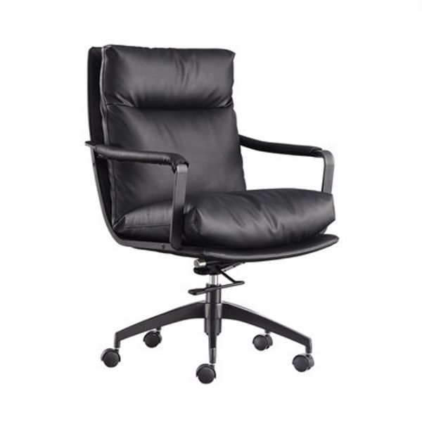 Modern Desk Chair Leather Computer Chair High-Back/Mid-Back Chair Clearhalo 'furn' 'furn_office_chair' 'Furniture' 'Office Chairs' 'Office Furniture' 'office_chair' 1200x1200_a380207b-ee5e-4185-b4ee-679da73b8c1d