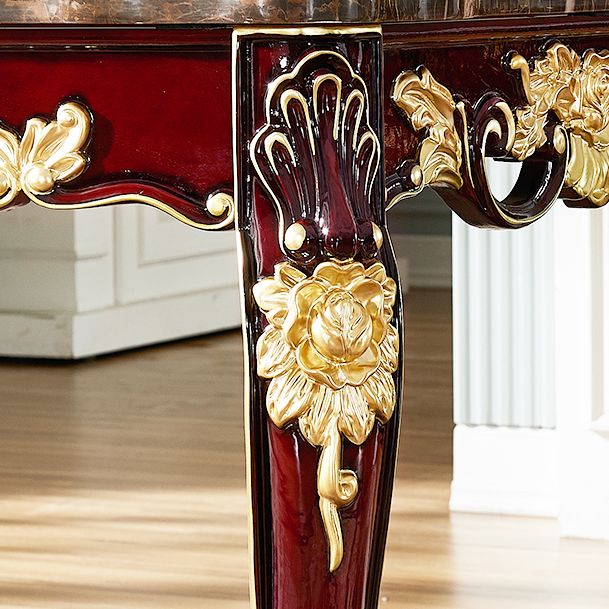 Rectángulo de muebles de mármol 4 patas colección de comedor para comedor