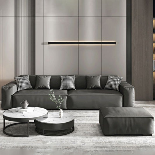 Contemporary Square Arm Standard Sofa Stain-Resistant Settee in Black Clearhalo 'furn' 'furn_sofas' 'Furniture' 'furniture_sofas' 'Living Room Furniture' 'Sofa' 'sofas' 1200x1200_a3817ef3-b1ae-4da8-be64-04202219244d