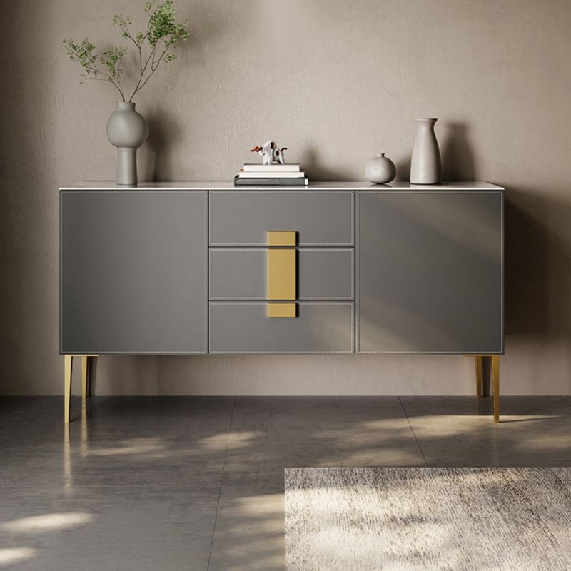 Glam Buffet Table Stone Sideboard Armadio con porte per soggiorno