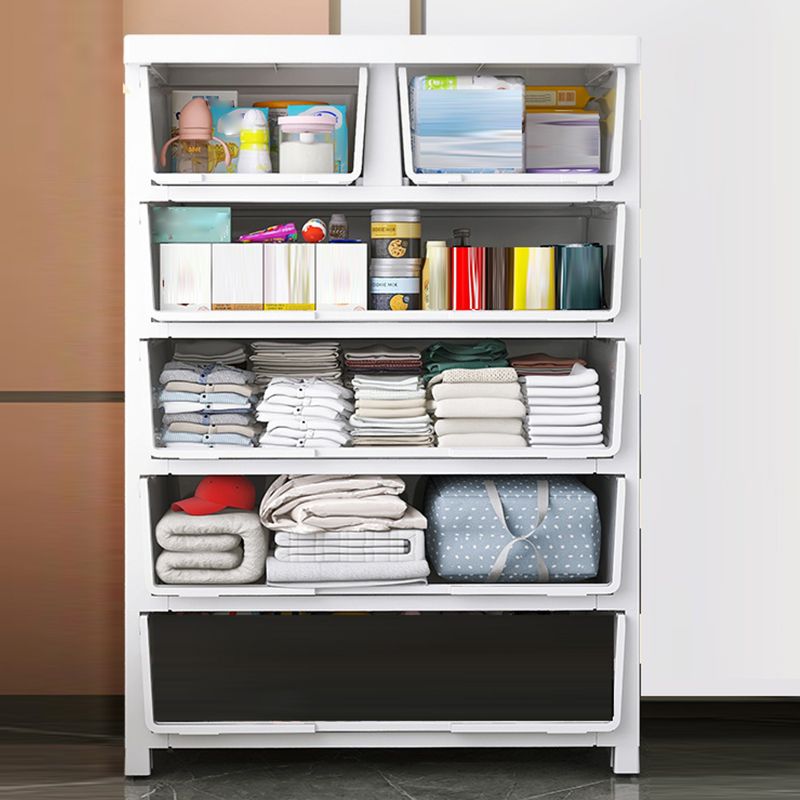 Armadio in plastica in stile moderno guardaroba per la casa con cassetti