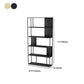 Gold and Black Book Shelf 5 Levels Modern Bookshelf Open Bookcase Clearhalo 'Bookcases' 'furn' 'furn_bookcases' 'Furniture' 'Office Furniture' 1200x1200_a384f7ec-a371-4640-b588-a5d6cc16c68f