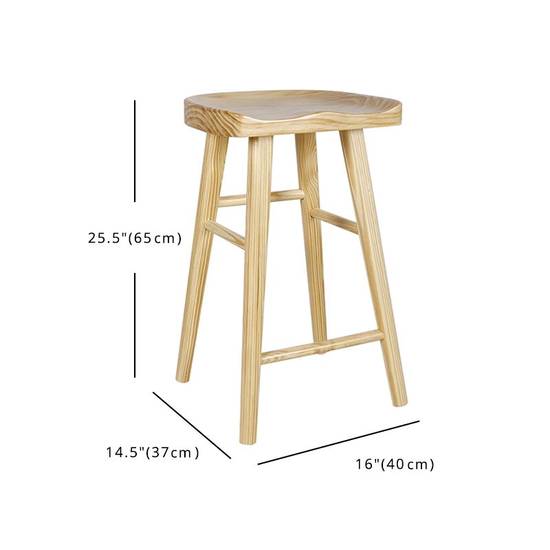 Modern Style Bar-stool Wooden Legs Barstool with Footrest for Restaurant Clearhalo 'Bar Furniture' 'Bar Stools' 'bar_stools' 'furn' 'furn_bar_stools' 'furniture_bar_stools' 'Kitchen & Dining Furniture' 'kitchen&dining_furn' 'kitchen' 'kitchen_furn' Furniture' 1200x1200_a38632d9-5662-46b2-bdcb-325803657241