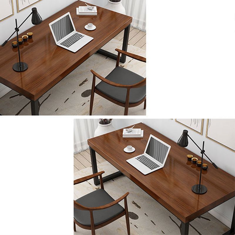 Vast hout rechthoekig kantoor bureau sleeënbasis 29.53 "Tall Writing Desk