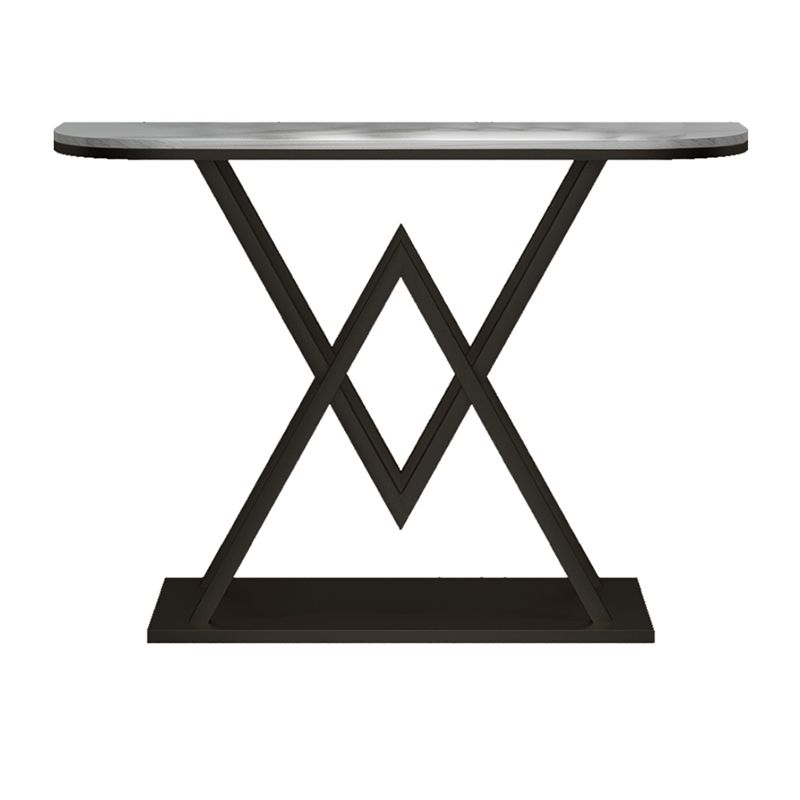 Metal Frame Accent Table with White Marble Console Table for Hall Clearhalo 'Console Tables' 'console_tables' 'Entry & Mudroom Furniture' 'furn' 'furn_console_tables' 'Furniture' 1200x1200_a386c871-4c22-4287-bf23-ef565596dcb2