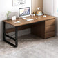 Modern Rectangular Writing Desk 29.5"H Home Office Desk with Drawers