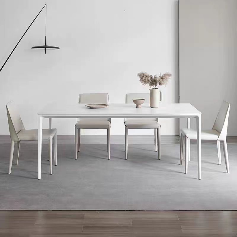 Modern 1/4/5/6/7 Pieces White Dining Set Sintered Stone Dining Table Set with Chairs Clearhalo 'Dining Room Sets' 'Dining Tables & Seating' 'dining_room_set' 'furn' 'furn_dining_room_set' 'Furniture' 'furniture_dining_room_set' 'Kitchen & Dining Furniture' 'kitchen&dining_furn' 'kitchen' 1200x1200_a3882ab2-b9fc-46ed-ac80-48c7a4f04197
