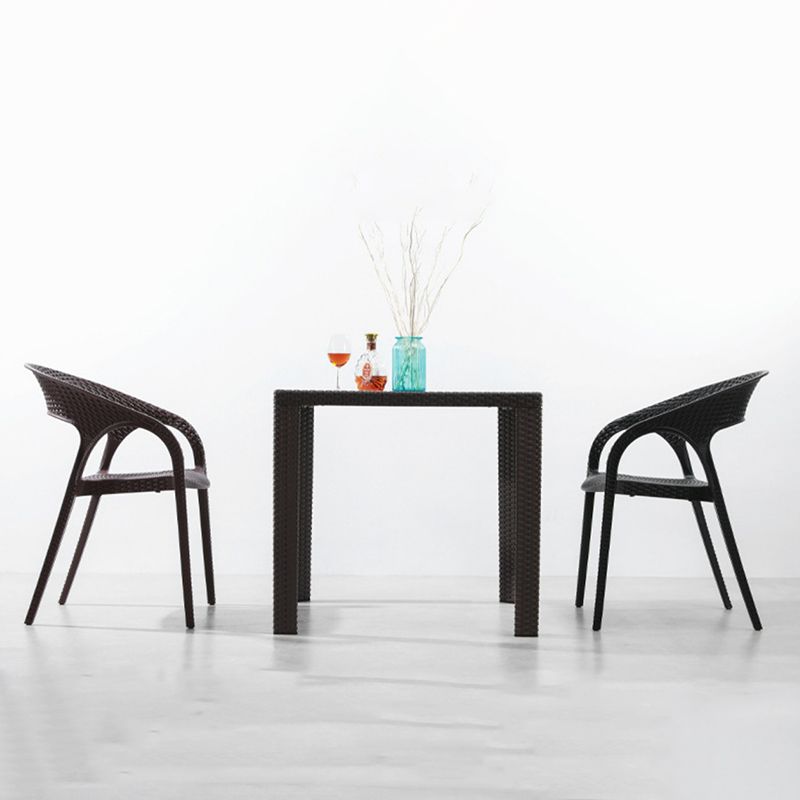 Eigentijdse open rug eetkamerstoel plastic stapelbare eetgelegenheden stoel