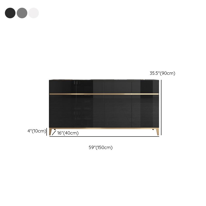 Tavolo da sala da pranzo a buffet in stile moderno con armadi e cassetti