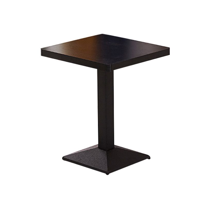 Moderner Holz -Esstisch mit Metallbeinen für Wohnzimmer