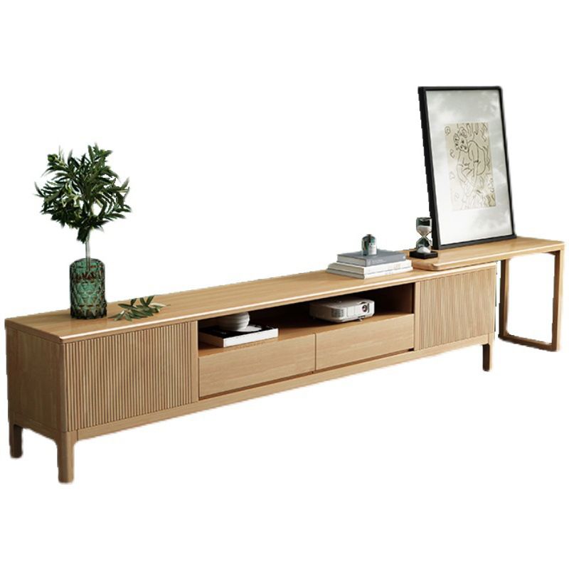 Supporto TV moderno in legno Supporto TV regolabile con gambe per soggiorno