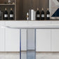 White Oval Stone Dining Table Modern Acrylic Double Pedestal Dining Table Clearhalo 'Dining Tables & Seating' 'Dining Tables' 'dining_table' 'furn' 'furn_dining_table' 'Furniture' 'Kitchen & Dining Furniture' 1200x1200_a3919e49-3a0c-437e-bd45-9f43249f19df