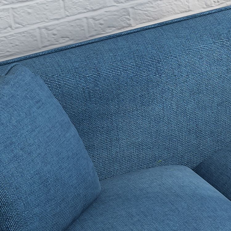 Contemporary 27.55" H Cotton Blend Square Arm Sofa with Pillows