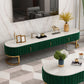 Supporto TV per TV Glam Marble da 16 pollici, console porta TV chiusa con cassetti