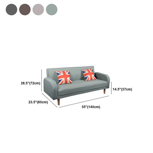 Divano convertibile con divano a braccio quadrato di lino contemporaneo per soggiorno, sala bonus