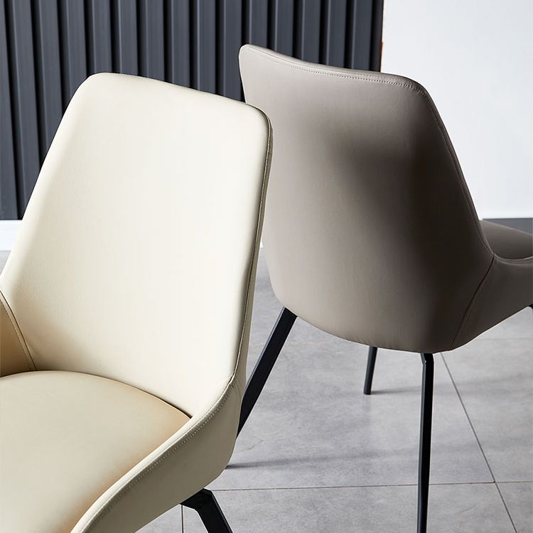 Contemporary Metal Dining Room Chairs Faux Leather Dining Chairs (Set of 4) Clearhalo ' kitchen&dining_furn' 'Dining Chairs' 'Dining Tables & Seating' 'dining_chair' 'Furniture' 'furniture_dining_chair' 'Kitchen & Dining Furniture' 'kitchen' 1200x1200_a393cab4-3aa0-4307-99ae-20680b6b7830