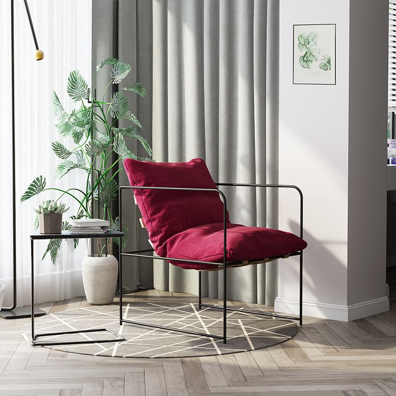 26.77" Wide Contemporary Style Single Sofa Chair Metal Round Arm Chair Clearhalo 'Accent Chairs' 'accent_chairs' 'Chairs & Seating' 'furn' 'furn_accent_chairs' 'Furniture' 'Living Room Furniture' 1200x1200_a393df03-deaf-4c01-8c8b-dbbcda107db8