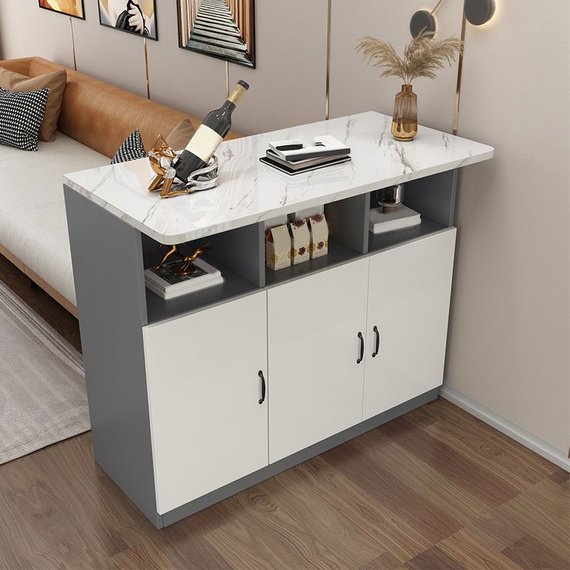 Modern Bistro Bar Table Rectangle Wooden Bar Table with Storage Clearhalo 'Bar Furniture' 'Bar Tables' 'bar_tables' 'furn' 'furn_bar_tables' 'Furniture' 'Kitchen & Dining Furniture' 1200x1200_a3946e1c-58a7-46be-8d55-db30b57e4a50