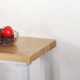 Wooden Bar Dining Table Industrial Bar Height Cocktail Table with Metal Base