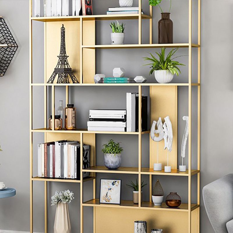 Industrial Metal Etagere Book Shelf with Rectangular Shelves Bookcase Clearhalo 'Bookcases' 'furn' 'furn_bookcases' 'Furniture' 'furniture_bookcases' 'kitchen' 'kitchen_bookcases' 'Living Room Furniture' 'Office Furniture' 1200x1200_a396ac1d-ca8c-448a-a835-31b8fa49d47b
