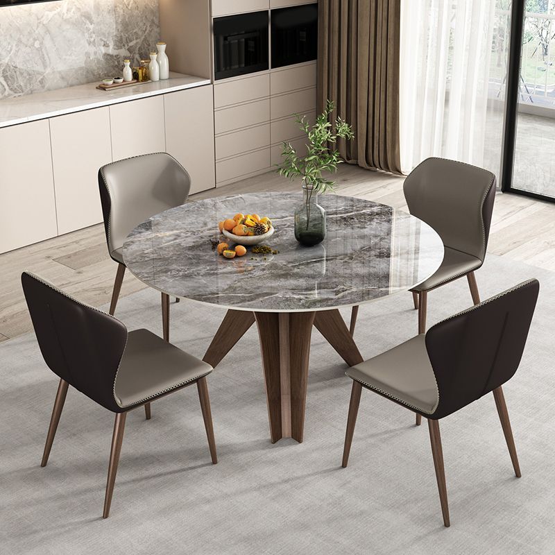 Modern Style Sintered Stone Dining Set Round 1/4/7 Pieces Dining Set for Home Use Clearhalo 'Dining Room Sets' 'Dining Tables & Seating' 'dining_room_set' 'furn' 'furn_dining_room_set' 'Furniture' 'Kitchen & Dining Furniture' 1200x1200_a3985737-da04-480c-8e40-07a713275ef4