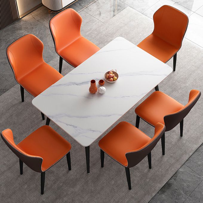 Metal Modern Contemporary Indoor-Outdoor Chair Wingback Side Chair Clearhalo 'Dining Chairs' 'Dining Tables & Seating' 'dining_chair' 'Furniture' 'furniture_dining_chair' 'Kitchen & Dining Furniture' 1200x1200_a398b87b-f620-4e48-b0ce-cae525c8e128