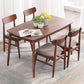 モダンな茶色の家具セット5 PCS長方形のソリッドウッドダイナーテーブルダイニングチェア