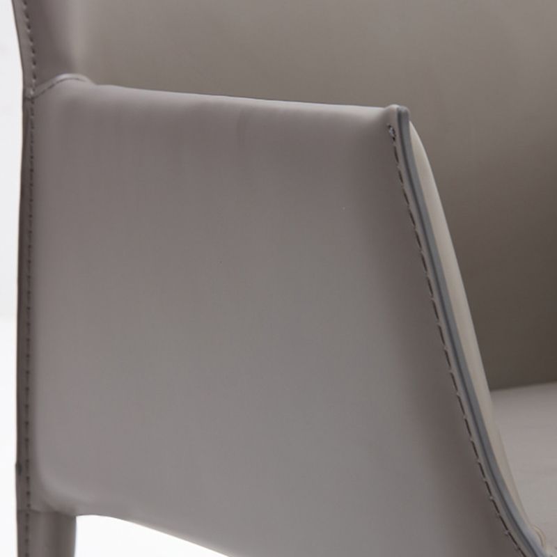 Modern Design Leather Chair Kitchen Solid Back Single Dining Arm Chair Clearhalo ' kitchen&dining_furn' 'Dining Chairs' 'Dining Tables & Seating' 'dining_chair' 'furn' 'furn_dining_chair' 'Furniture' 'furniture_dining_chair' 'Kitchen & Dining Furniture' 'kitchen' 1200x1200_a39b2739-82c6-42c4-a34c-dac98ac36057