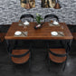 Industrial Rectangle Dining Room Table Solid Wood Trestle Base Dining Table