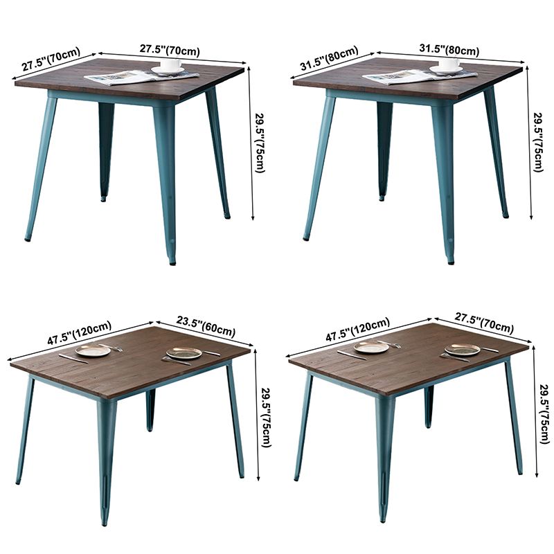 Solid Wood Industrial Dining Table Brown 4 Legs Table for Dinning Room Clearhalo ' dining_table' 'Dining Tables & Seating' 'Dining Tables' 'furn' 'furn_dining_table' 'Furniture' 'furniture_dining_table' 'Kitchen & Dining Furniture' 'kitchen&dining_furn' 'kitchen' 'kitchen_dining_table' 1200x1200_a39c29c3-c153-47b1-b1bd-fd5436e972f6