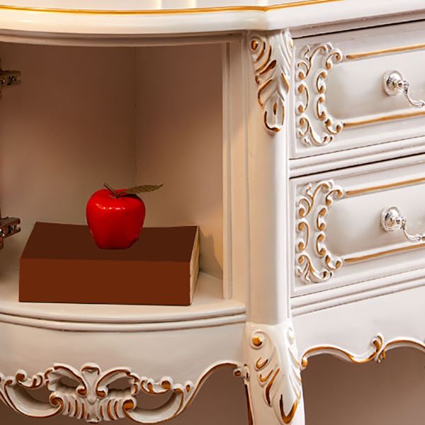 Free Form Shape Contemporary Console Table White Wood Console Sofa Table