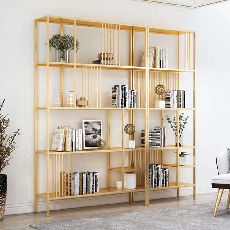 Metal Open Back Bookshelf Industrial Vertical Bookcase for Living Room Clearhalo 'Bookcases' 'furn' 'furn_bookcases' 'Furniture' 'furniture_bookcases' 'Office Furniture' 1200x1200_a39d90bf-9077-4d5d-81fb-7b286299d181