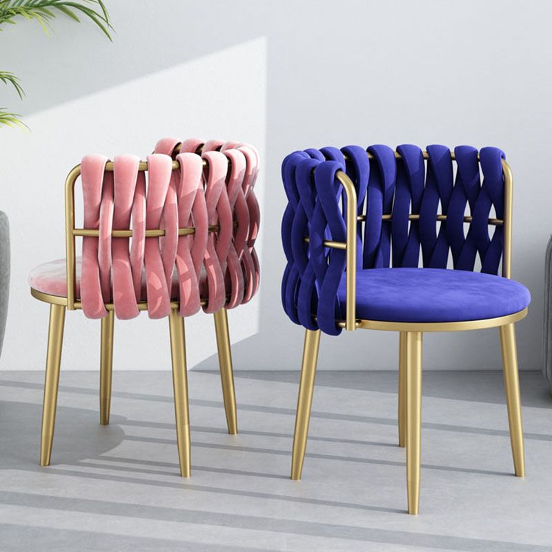Nordic Metal Dining Room Chairs Velvet Armless Dining Chairs for Restaurant Clearhalo ' kitchen&dining_furn' 'Dining Chairs' 'Dining Tables & Seating' 'dining_chair' 'furn' 'furn_dining_chair' 'Furniture' 'furniture_dining_chair' 'Kitchen & Dining Furniture' 'kitchen' 1200x1200_a39d98ce-e633-4309-9389-f2bb65a23588