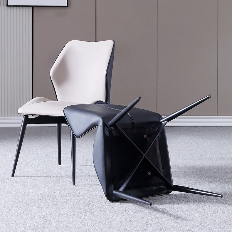 Industrial Dining Chair Wingback Parsons Chair with Black Metal Legs for Home Use Clearhalo ' kitchen&dining_furn' 'Dining Chairs' 'Dining Tables & Seating' 'dining_chair' 'Furniture' 'furniture_dining_chair' 'Kitchen & Dining Furniture' 'kitchen' 1200x1200_a39ee5dd-49db-4f9a-a437-3ba9359a21f2