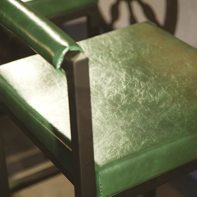 Industrial Green Upholstered Barstool Indoor Distressed Tall Stool with Square Seat Clearhalo 'Bar Furniture' 'Bar Stools' 'bar_stools' 'furniture_bar_stools' 'Kitchen & Dining Furniture' 'kitchen&dining_furn' 'kitchen' 'kitchen_furn' Furniture' 1200x1200_a39f8138-8a1b-4bb8-8f51-bf2c82ca2d38