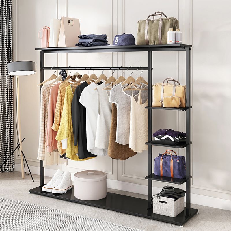 Modern Style Coat Rack Multilayer Shelves Metallic Free Standing Coat Rack Clearhalo 'Entry & Mudroom Furniture' 'furn' 'furn_hall_tree_coat_racks' 'Furniture' 'Hall Trees & Coat Racks' 'hall_tree_coat_racks' 1200x1200_a3a01473-873e-49fd-9b72-a95815ac8b62