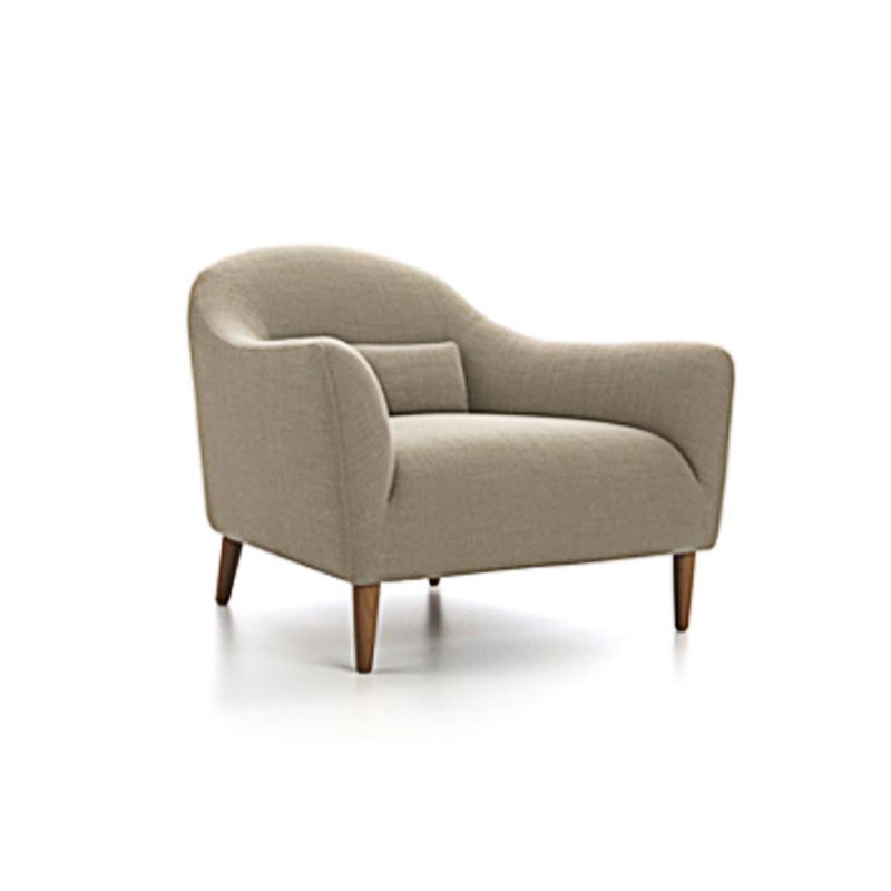 Scandinavian 3-Seat Linen Sofa Curved 33.86" D x 31.89" H Loveseat Clearhalo 'Furniture' 'furniture_sofas' 'kitchen' 'kitchen_sofas' 'Living Room Furniture' 'Sofa' 'sofas' 1200x1200_a3a0a594-e4f6-4fad-a289-4c9a7bf391d4