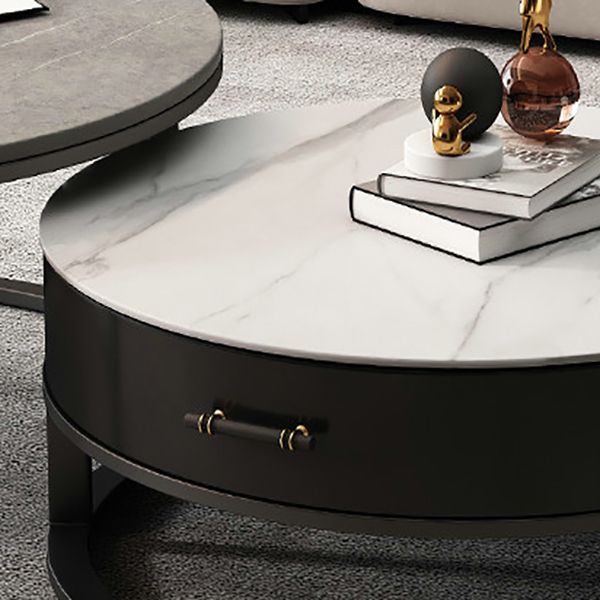 Frame Coffee Table Set Slate Cocktail Table with Storage Drawers Clearhalo 'Coffee & Accent Tables' 'Coffee Tables' 'coffee_tables' 'furn' 'furn_coffee_tables' 'Furniture' 'Living Room Furniture' 1200x1200_a3a16c30-3ab6-4d2d-ab3d-44d4e0654dd1